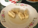 (Home-made) salty sweet (extra-fermented) tofu - nasty.  Tasted rotten.
