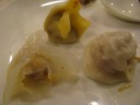 Thus begins the wave of dumplings.
Top: pumpkin.  People loved this.
Bottom-left: pork?  Standard, good
Bottom-right: black mushroom and pork?
