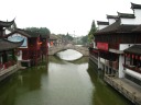 The canal in the center of Qibao.  I like the buildings that project 
over the water.

