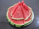 I had fun preparing the watermelon this morning for breakfast.
