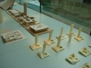 In the National Museum of Architecture, models of one building complex
at different stages of completion.
