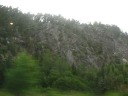 Craggy mountains.
