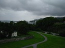 Looking out the window of our hotel room, we could see the edge of
Bergen's castle, as well as water.
