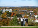 Ibid, a closer view of Portland.  Look at the fall colors! Maine is covered
in forests and even the big cities have lots of trees.
