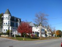 The single-family houses on the East End are wood, not brick, though
similarly as large and unique as the houses on the West End.

