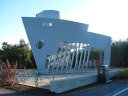 A memorial to Portland's emergency shipyard that rapidly built many cargo
ships during WWII.  One of the informational signs within has a newspaper
clipping announcing nine ships were built one March.  That's fast
construction!
