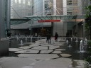 Sometimes I walk in the front entrance, though occasionally I detour to
walk through this cool fountain and enter from the back.  Actually, the 
walking path makes it cool, not the fountain itself.
