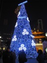 The large, bright Christmas tree outside the fancy mall by Jing'an
Temple.
