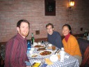 J, Di Yin, I, and our food at Di Shui Dong, a Hunanese restaurant.

