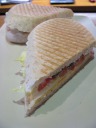 My salami panini.  Satisfying, perhaps due to the mayo and mustard.

