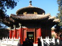 The Thousand Year Pavilion, clearly freshly painted.  I observed the 
most impressive, largest buildings that one sees first upon entering the 
Forbidden Palace were kept clean.  Most other palatial buildings were left 
to tarnish.  If the pattern continued, I guess this is one of the more 
important buildings in the gardens, and one people are likely to see 
first.

