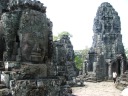 The upper-most, inner-most level of Bayon.  I took this picture for the 
line of three Buddha faces on the left.
