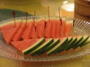 Watermelon to round out the meal.
