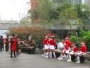 In Charter Garden, kids waiting for a parade.  I took this picture 
on my way to the Peak Tram.
