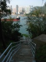 The path down to the shoreline.  Yau Tong is in the distance.
