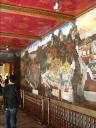 A panoramic movie showing one segment of the Ramakien mural.
