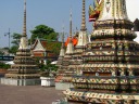 More stupas, these decorated with mosaic tiles.
