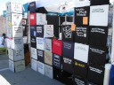 One of the t-shirt stands with many funny shirts.  Read some!
