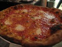 Our cheese pizza.  Good, with similarly perfect and with a perfectly 
cooked crust, as on our previous visit.

We finished it!
