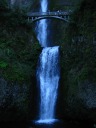 The lower segment of Multnomah Falls.
