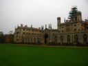 The long expanse of St John's new court (built in 1831), on the opposite 
side of the river from the bulk of the college.


I like it, though opinions apparently differ.  Wikitravel calls it 
"dramatic" while Frommer's calls it "an architectural 'folly' of the 
19th century ... a crenellated neo-Gothic fantasy ... adorned with a 
'riot' of pinnacle sand a main cupola."
