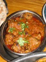 Kebab masala, one of the chef's specials.  The meat was the 
sort of ground and repressed lamb meat that, when done well as 
it was here, provides a tasty and uniquely smooth texture.
