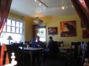 The quirky cafe, the Carmel Valley Coffee Roasting Company, where I read 
for a bit and Di Yin read for much longer.  We often end up here at some 
point during every visit to Carmel.
