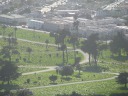 A close-up of one of Colma's cemeteries.  (I took this picture because I 
was unsure that those green spaces actually were cemeteries as opposed to 
something else that requires green space.)  No, I don't know why many 
headstones are dark.  (That's what made me question my original theory 
about cemeteries.)
