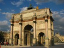 Continuing walking home, the Arc de Triomphe du Carrousel with the 
Louvre in the background.
