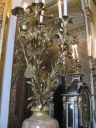 I like the flower-statue candelabra in the King's bedroom.
