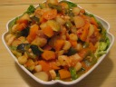 At home, Di Yin made a vegetable stew, inspired by a Moroccan tajine we 
had earlier in the week.  It was good.  We decided it should be in our 
regular rotation.
