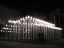 On the way home, E drove us by the art piece in front of LACMA 
that's made of old street lamps.  It's Urban Light by Chris 
Burden.  I previously photographed it during the daytime: 1, 
2.
