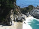 From a bit farther along, we got a nice surprise: McWay Falls.
