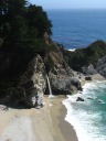 Basically the same shot (McWay Falls) in a vertical orientation. By 
the way, there are lots of seagulls--they're those dots on the beach 
near the line between wet and dry sand.

