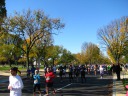 A friend of mine, D, came to visit, partially to run a marathon.  
The marathon route passed the Mall.  I came out to watch for a bit.
