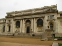 Mount Vernon Square has an ornate, though rather worn, building in its 
center.  The building, clearly a former library, now houses the 
Historical Society of Washington D.C.
