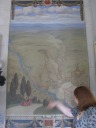 At the other end of the hall, there are murals of the Andersons' favorite 
driving routes.
