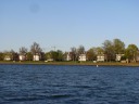 Di Yin and I wondered what these large, seemingly residential buildings 
are across the water on the northeast side of East Potomac Park.
