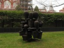 Tony Cragg's sculpture has an appropriate title: Subcommittee.  
But I think it'd be neat if the stamps were rubber, referencing the 
common expression rubber stamp and implying that subcommittees don't do 
anything useful.
