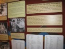 A detailed sign explaining the Navajo language code the U.S. used during 
WWII.  The full-size image is legible.  The big text provides a good 
overview.  The small text at the bottom shows the dictionary used by the 
Navajo.  While most needed words already existed in Navajo, it's 
interesting that some invented words use the English spelling as 
inspiration.  For instance, the Navajo word they chose to mean "abreast" 
literally translates as "ant breast."  Also, activity become the 
Navajo that means "action ending in Y."  On the other hand, the names of 
organization don't bear a connection to the meaning: division becomes 
salt, regiment becomes edge water, company becomes Mexican, etc.



Also, I'm amused that Africa is in the list of Names of Countries (and 
its literal translation in Navajo means blackies).

