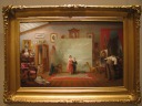 Interior with Portraits by Thomas Le Clear, for my collection of 
paintings of paintings, which also happens to be a painting of a 
painting in progress.
