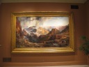 Huge Thomas Oran painting one of three: The Chasm of the 
Colorado.  The plant at the right gives a sense of scale.
