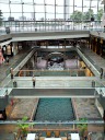 An HDR shot (taken with my phone app) of roughly the same scene, but 
this one shows both the canals (below), the airy elevated walkways, and 
the huge windows (above).
