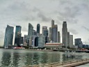 Singapore's central business district.  The white building is the 
historic Fullerton Hotel.

Sorry the picture is crooked.

 This is an HDR photograph taken with an android app.
