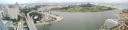 A panorama of the Singapore Flyer, Marina Bay Golf Course, and a bit of 
downtown.  This is to the left of the previous 
panorama.
