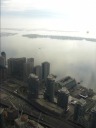 Another panoramic video.  This one begins at the same place as the one two earlier but sweeps in 
the opposite direction, sweeping counter-clockwise from the south to the 
east-northeast.  Note Toronto's forested islands.
