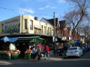 I bought a smoothie from this shop in Kensington Market that sells only 
fruits and vegetables.  On our first visit to Kensington Market, Di Yin 
bought a smoothie from this shop.
