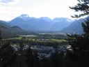 a view down toward the center of Banff
