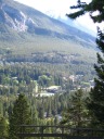 a view down toward the outskirts of Banff
