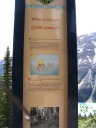 Sign that explains why all the lakes created by glacier runoff are such a
vibrant blue.
